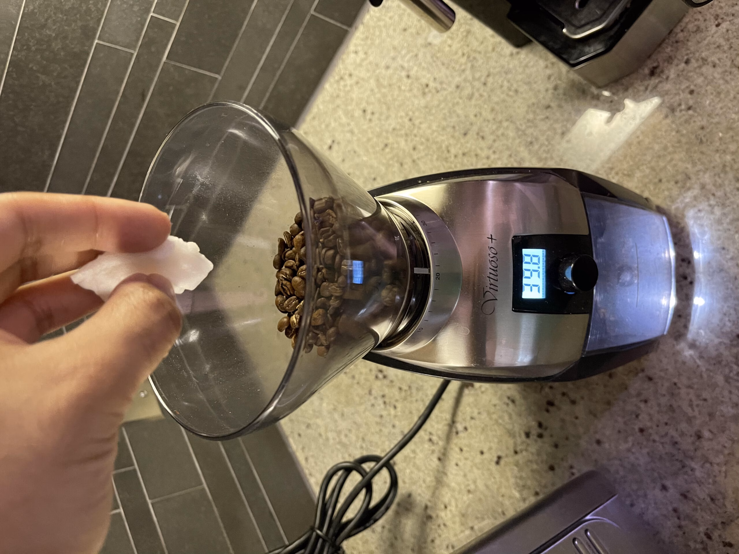 Reduce Static From Virtuoso+ Burr Grinder