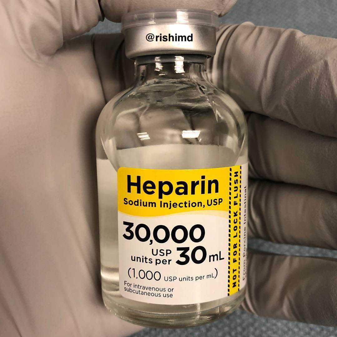 heparin vial label