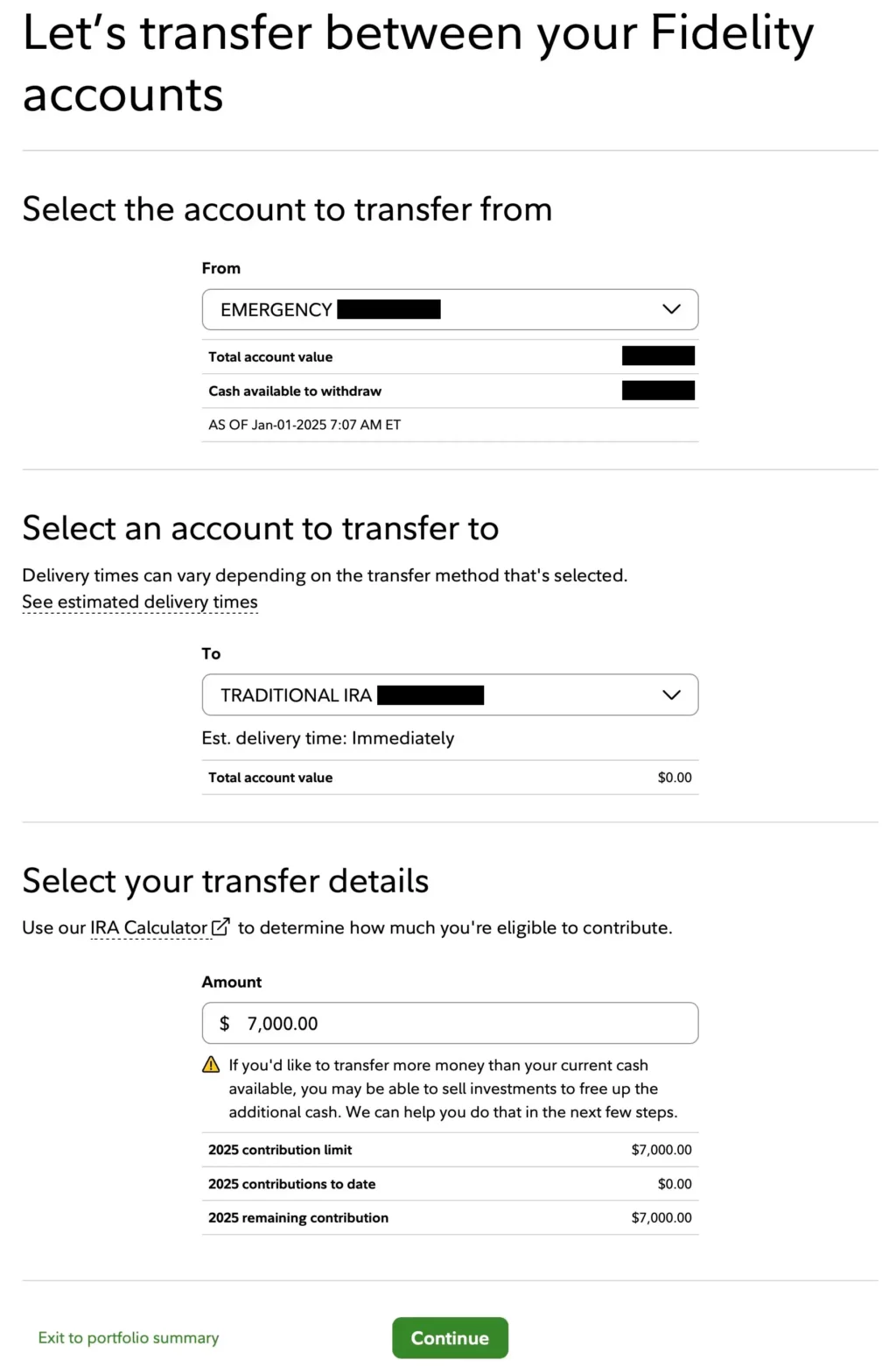Fidelity Backdoor Roth IRA RK.MD