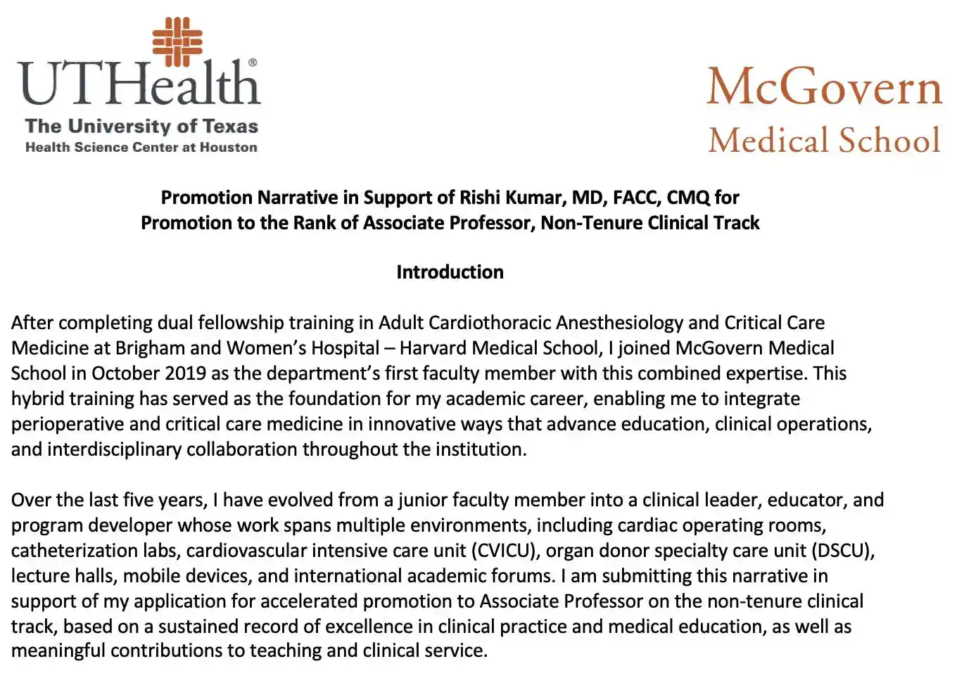 The Process Of Promotion in Academic Medicine